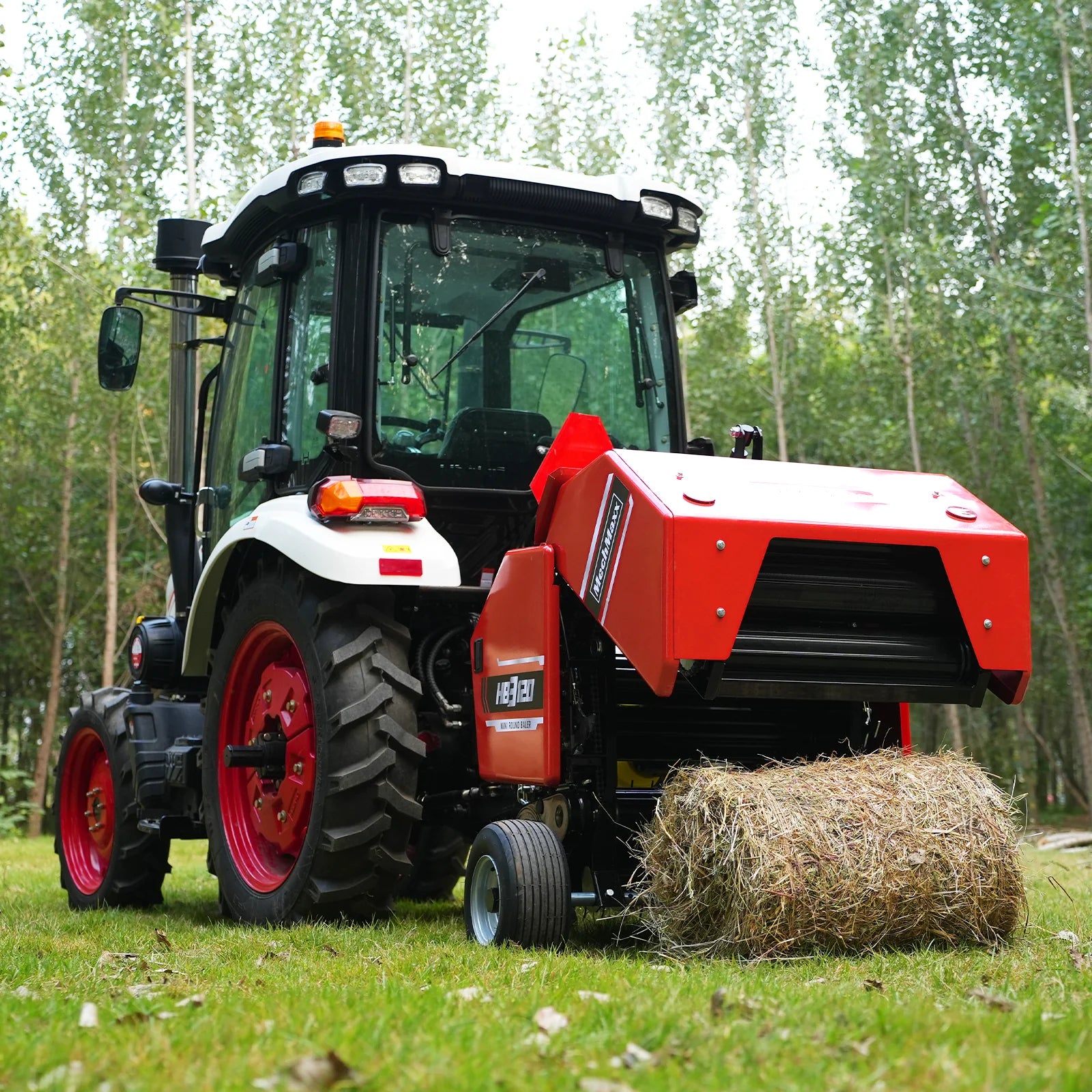 3-Point PTO Mini Round Hay Baler With Twine Wrap,  20" Diameter x 28" Width Bales, For 15-50hp Tractor, HB3120