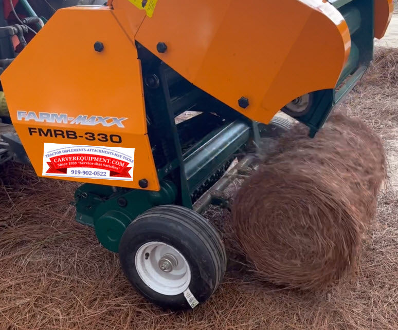 FARM-MAXX Mini Round Hay Balers Auto Net Wrap | Model FMRB-330 NW | 15-60HP | For Tractor