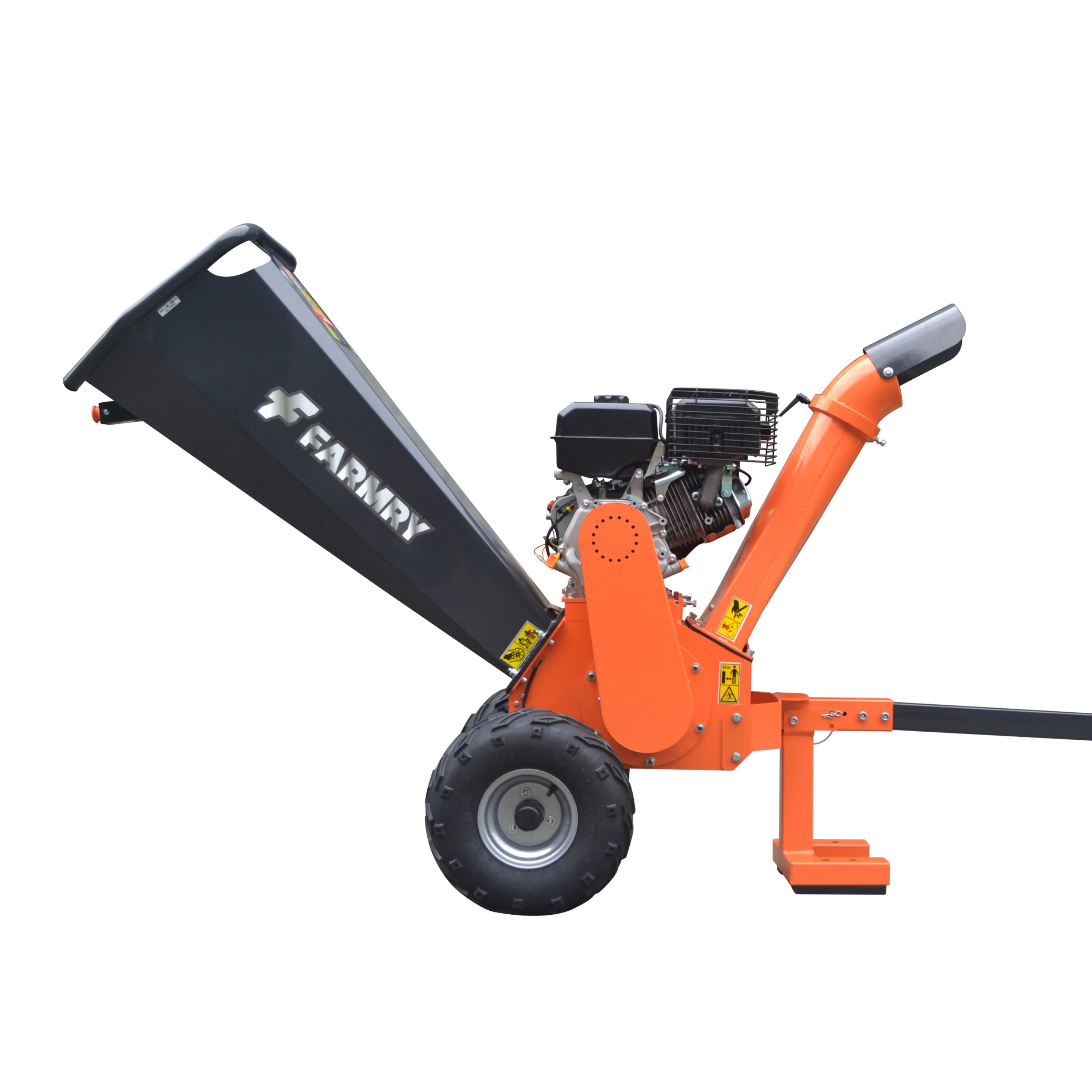 5” Gasoline Wood Chipper, 15HP Belt-Driven, Drum Style, 2 Inch Towable Trailer,GS15U