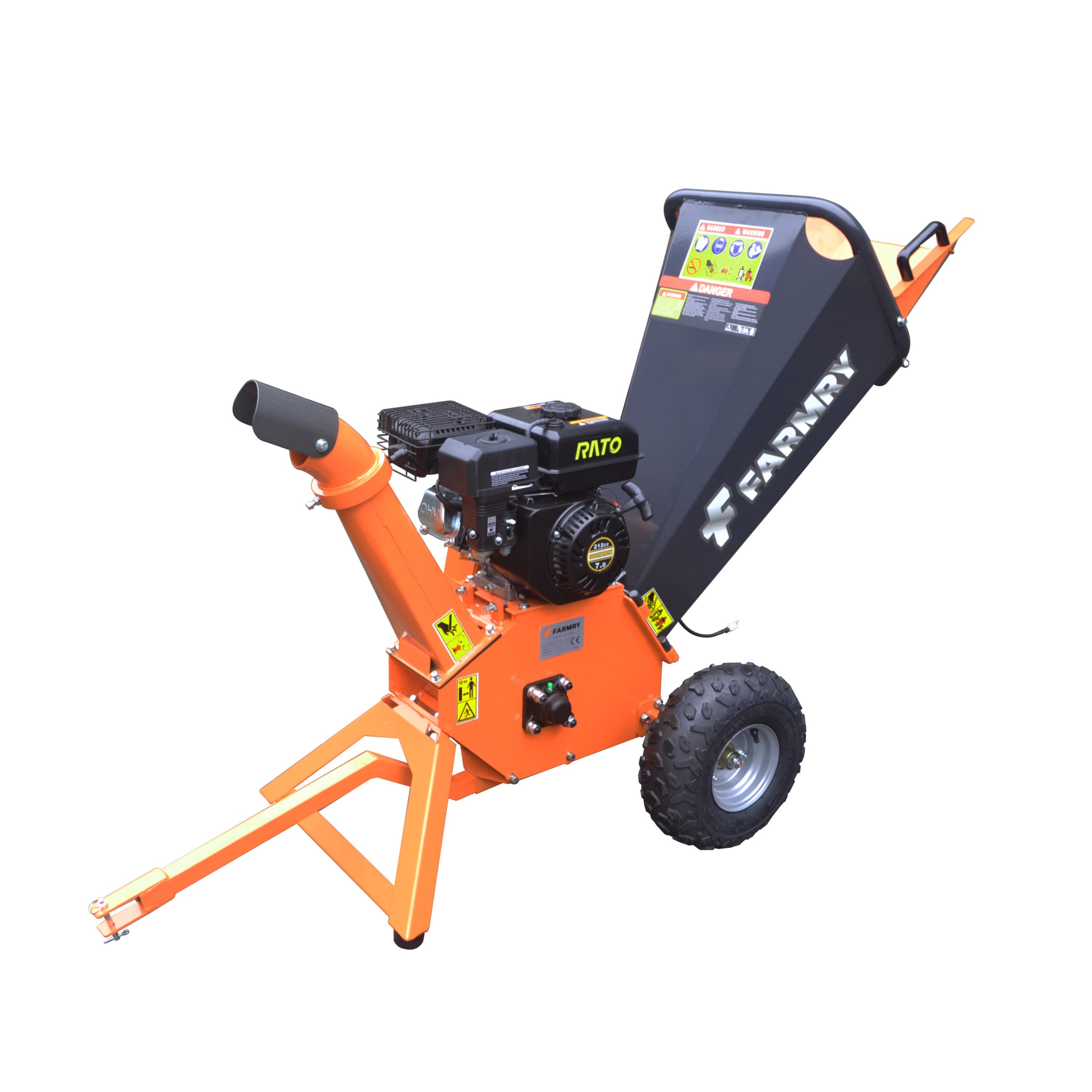 4 ” Gasoline Wood Chipper, Belt-Driven, RATO 212cc Engine,GS65H