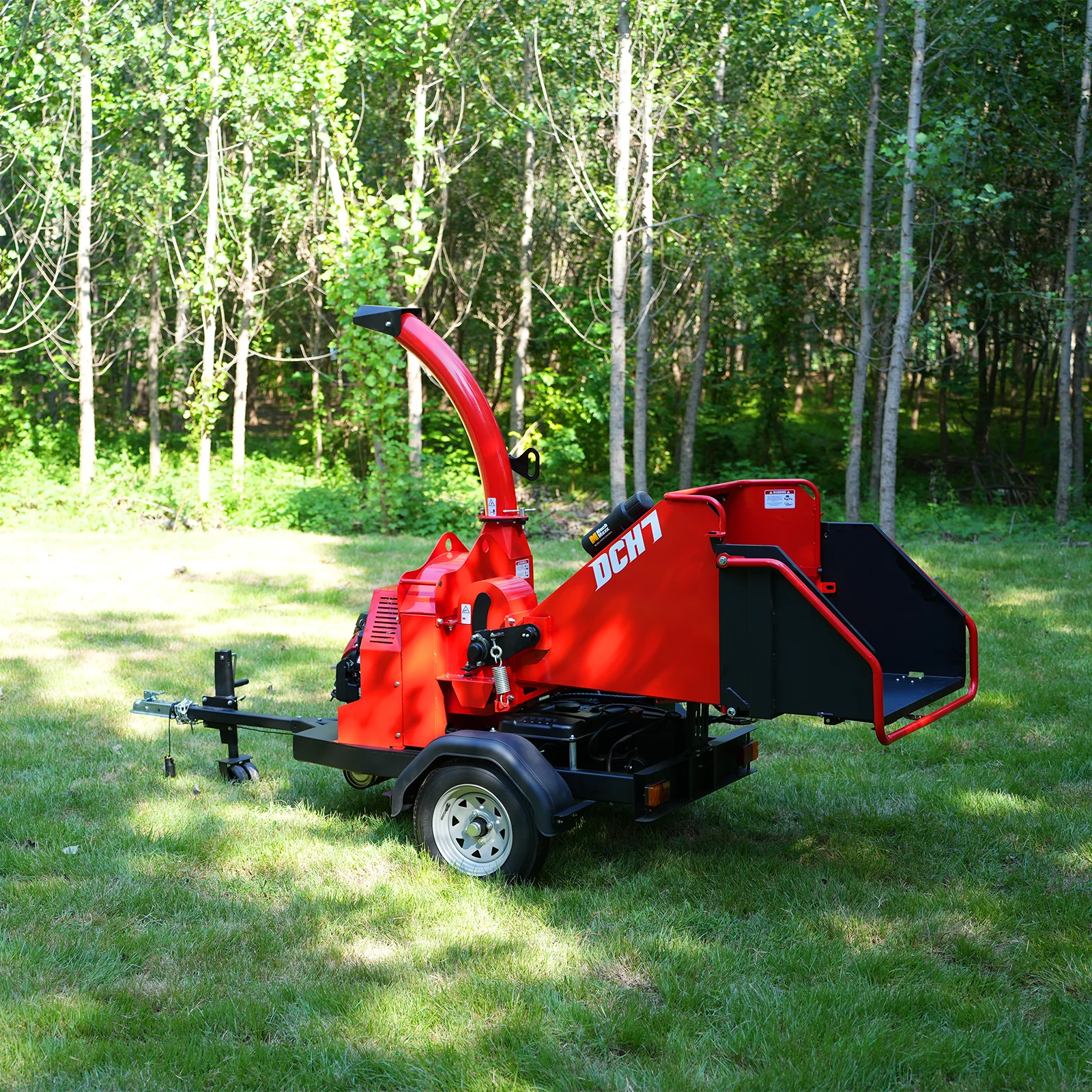 HONDA GX690 22hp 688cc Twin Cylinder Gasoline Engine Powered 7'' Hydraulic Feeding Wood Chipper, DCH7