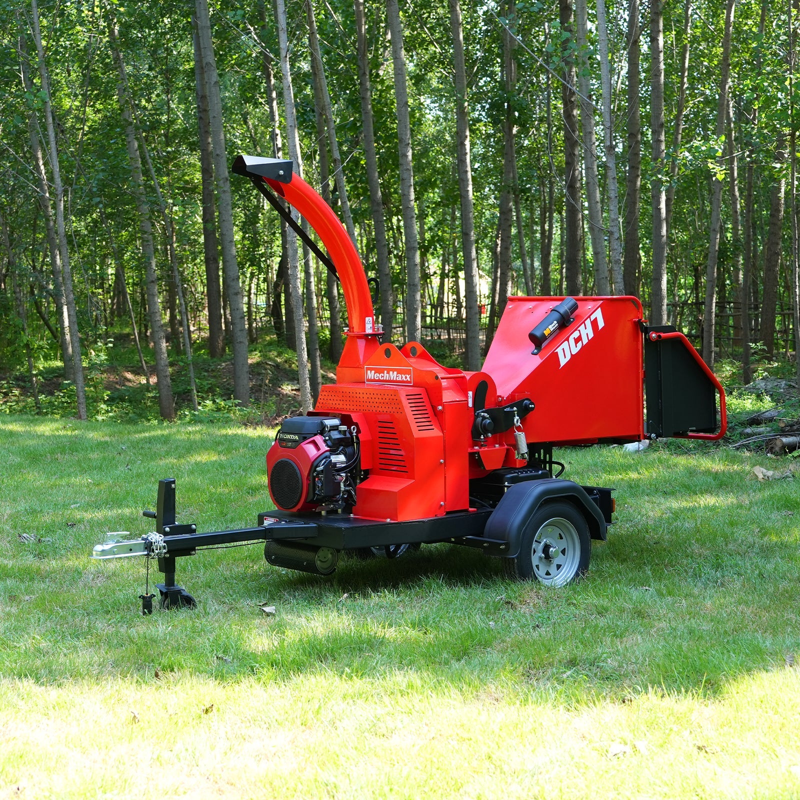 HONDA GX690 22hp 688cc Twin Cylinder Gasoline Engine Powered 7'' Hydraulic Feeding Wood Chipper, DCH7