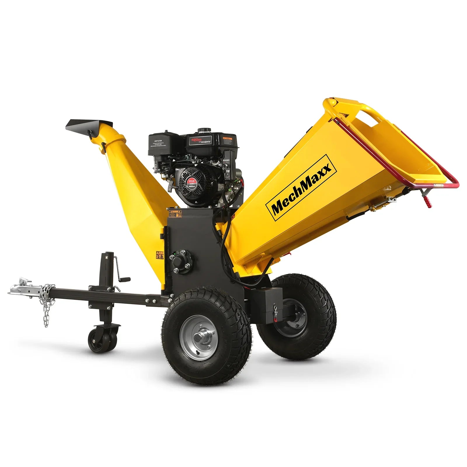 6 inch E-start DUCAR 420cc 15hp Gasoline Engine Powered Drum Wood Chipper, P4206