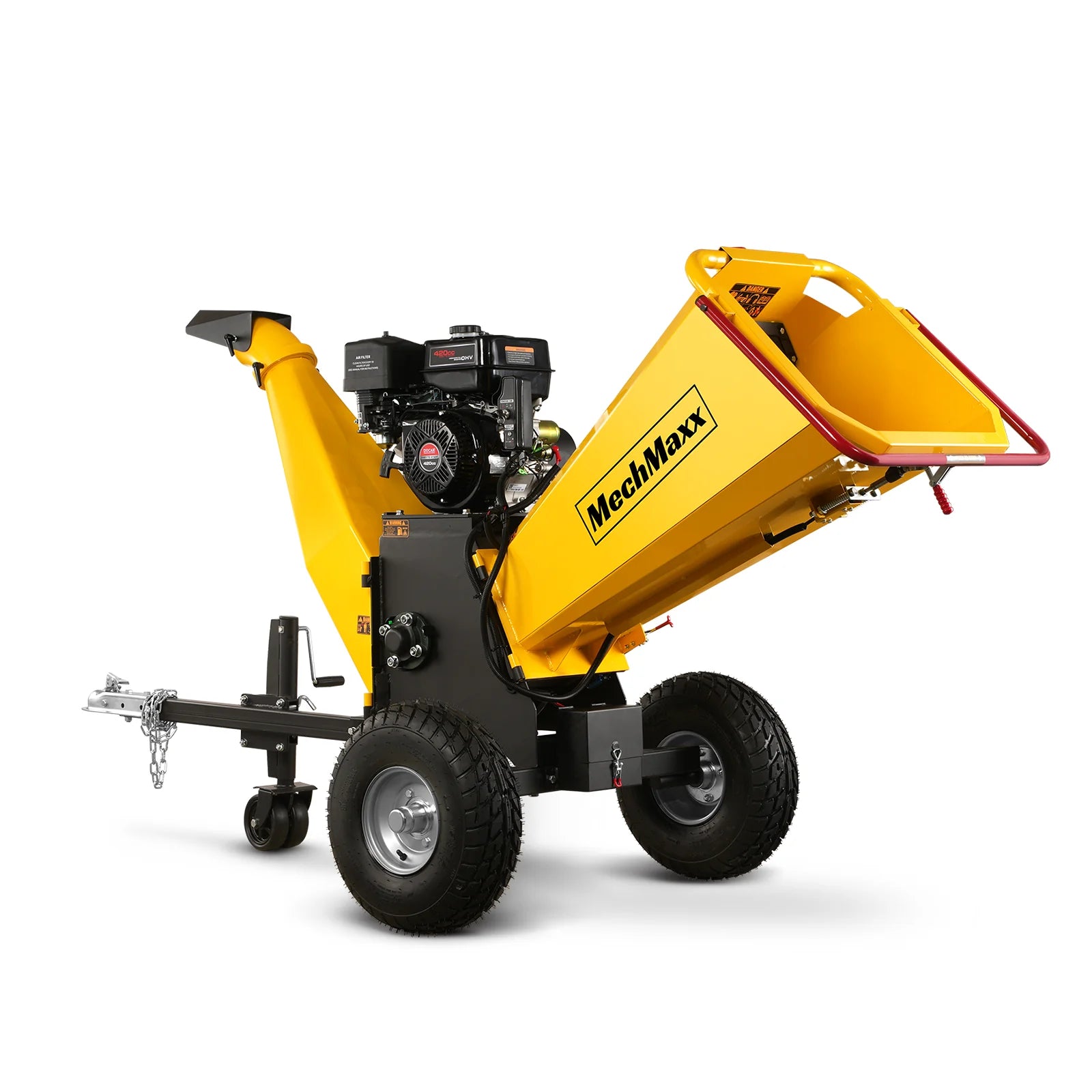 6 inch E-start DUCAR 420cc 15hp Gasoline Engine Powered Drum Wood Chipper, P4206