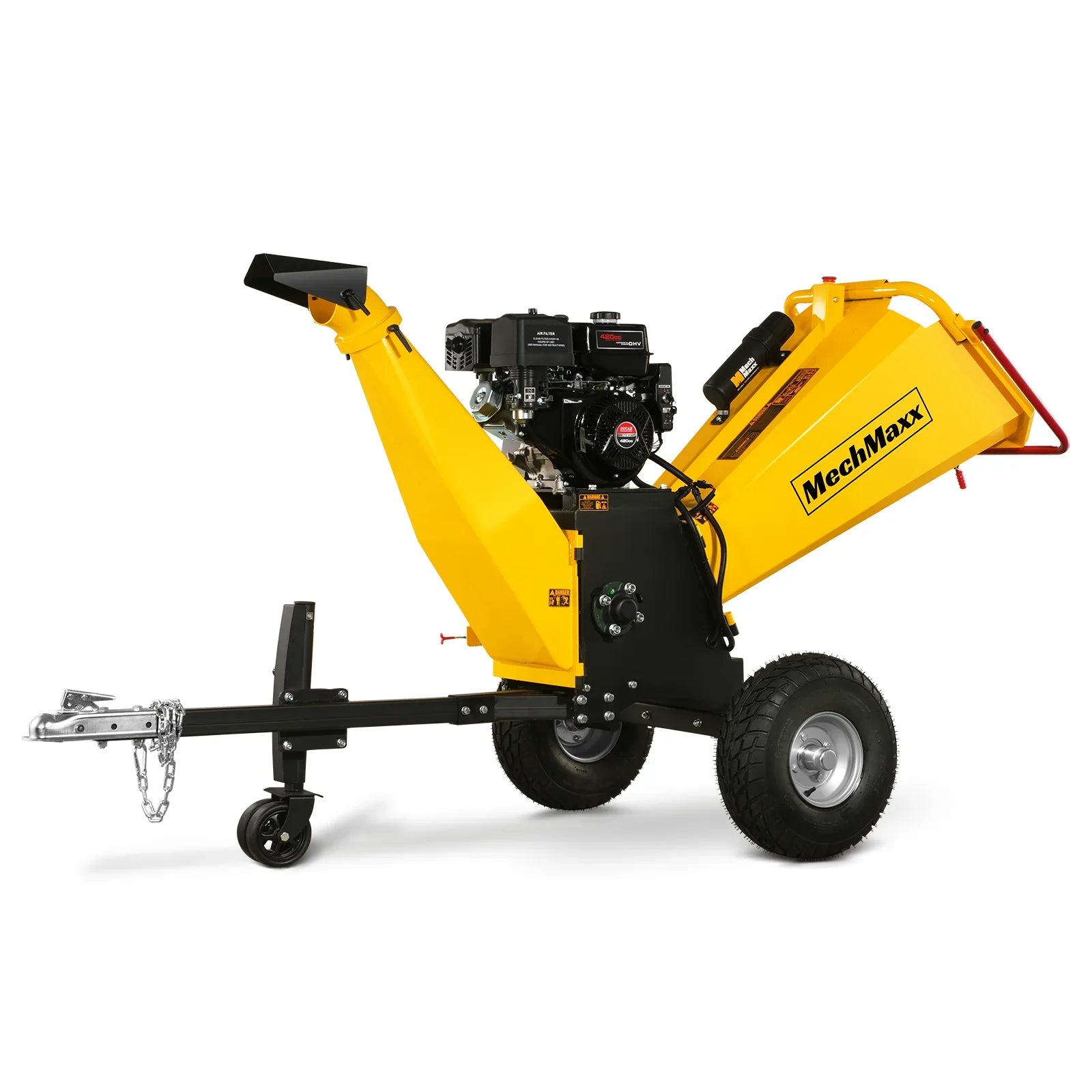 6 inch E-start DUCAR 420cc 15hp Gasoline Engine Powered Drum Wood Chipper, P4206