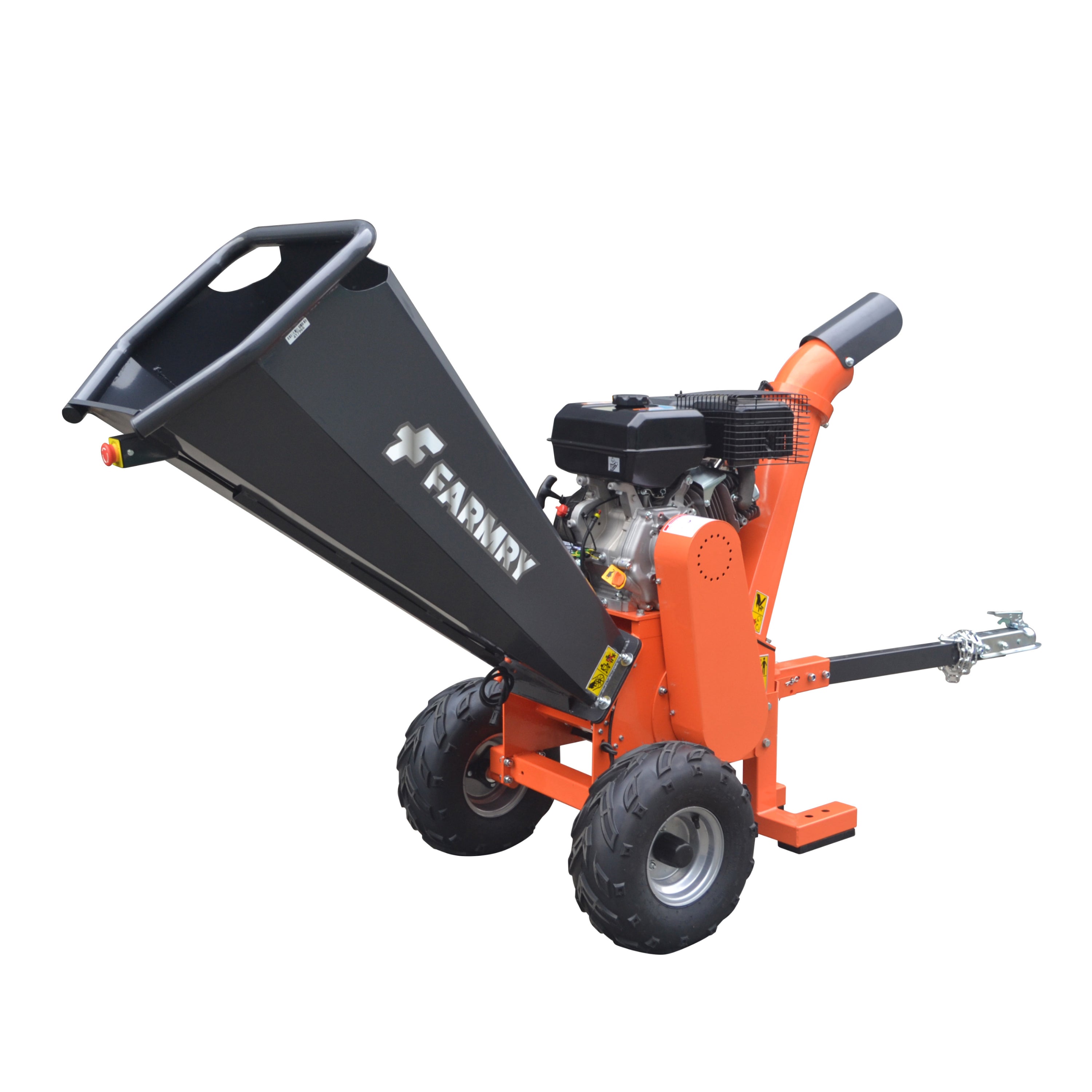 5” Gasoline Wood Chipper, 15HP Belt-Driven, Drum Style, 2 Inch Towable Trailer,GS15U