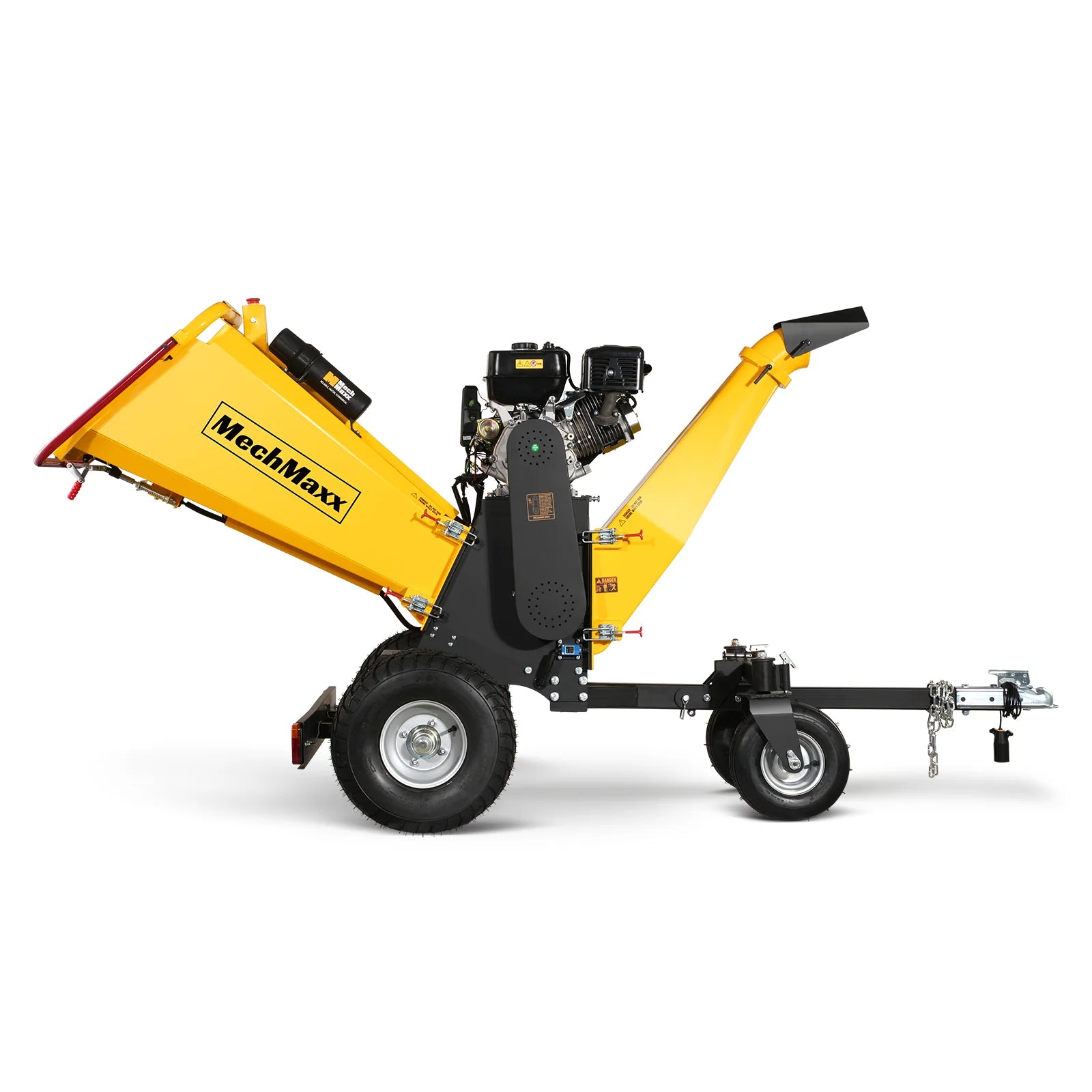 6 inch E-start DUCAR 420cc 15hp Gas Powered 4 - Wheel Drum Wood Chipper with Taillight , B150