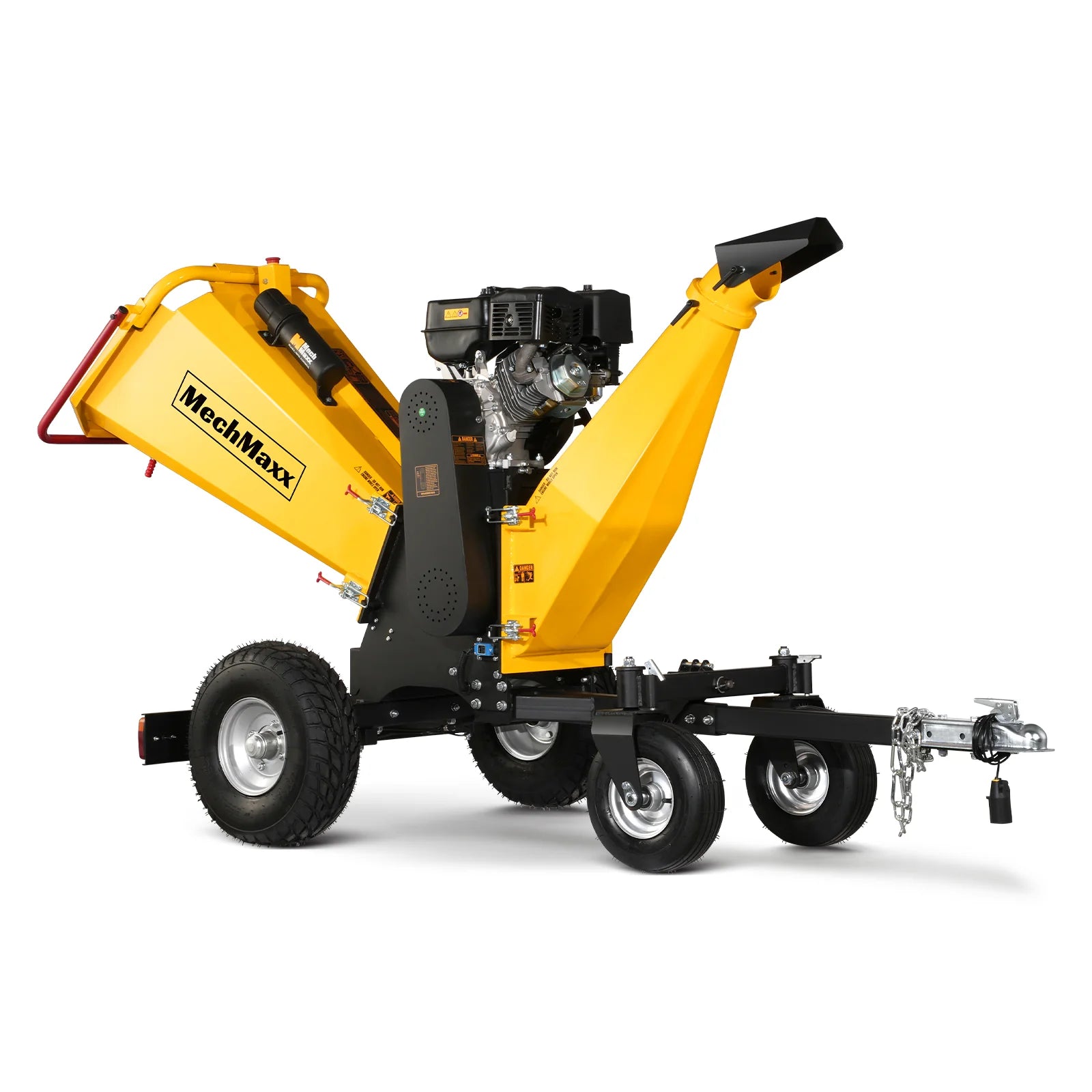 6 inch E-start DUCAR 420cc 15hp Gas Powered 4 - Wheel Drum Wood Chipper with Taillight , B150