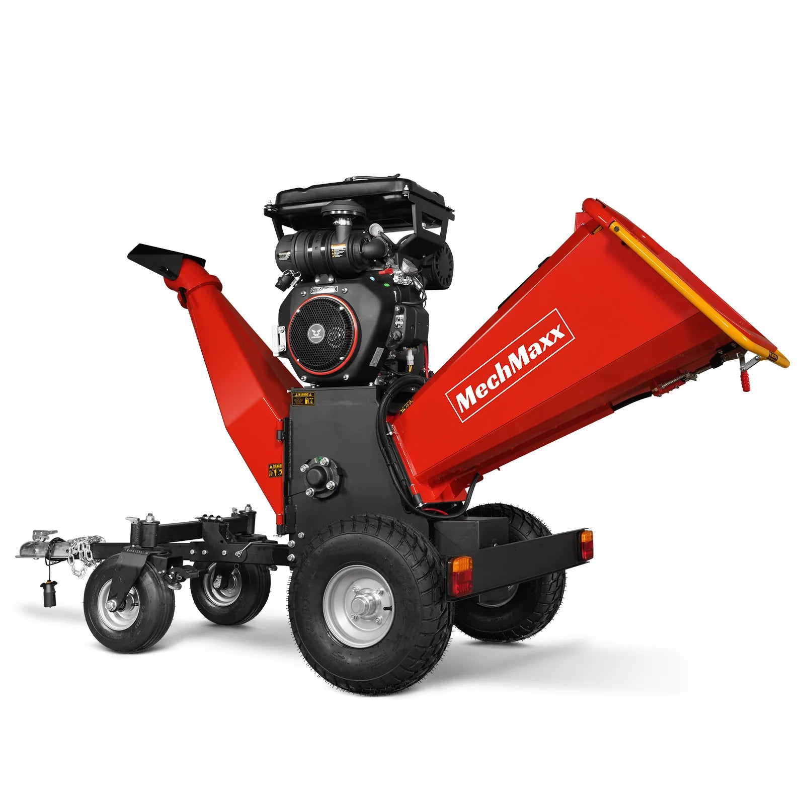 8 inch ZONSEN E-Start 1000cc 35hp Gas Powered 4 - Wheel Drum Wood Chipper with Taillight , B200