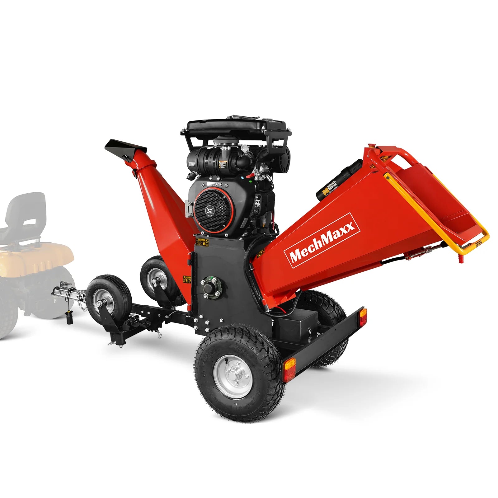 8 inch ZONSEN E-Start 1000cc 35hp Gas Powered 4 - Wheel Drum Wood Chipper with Taillight , B200