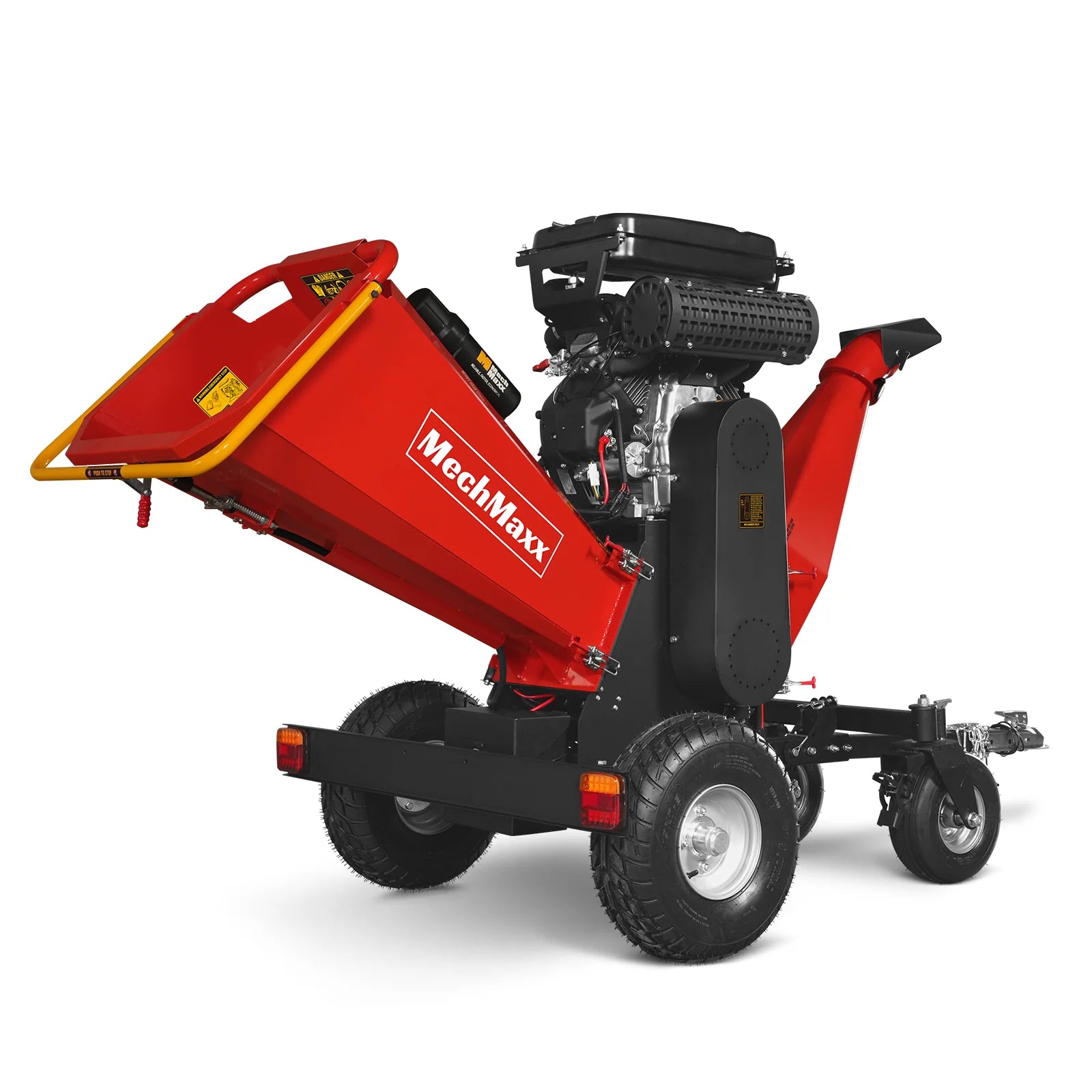 8 inch ZONSEN E-Start 1000cc 35hp Gas Powered 4 - Wheel Drum Wood Chipper with Taillight , B200