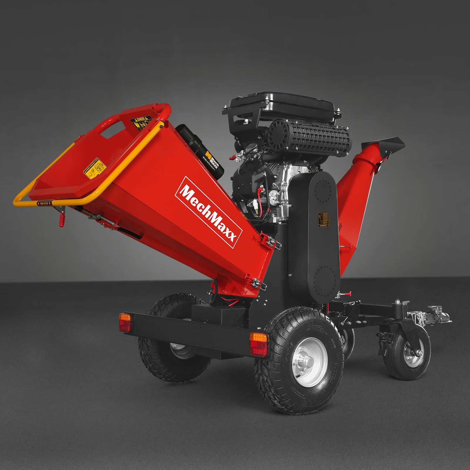 8 inch ZONSEN E-Start 1000cc 35hp Gas Powered 4 - Wheel Drum Wood Chipper with Taillight , B200