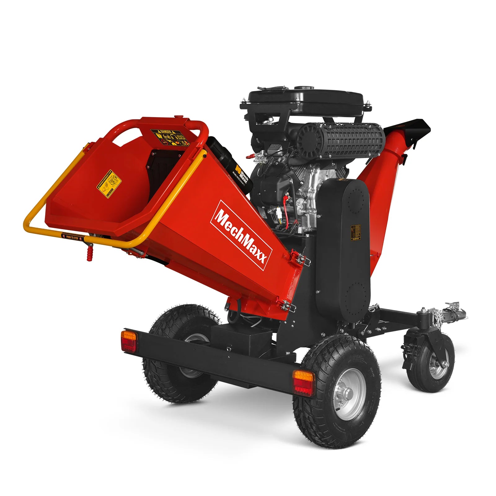 8 inch ZONSEN E-Start 1000cc 35hp Gas Powered 4 - Wheel Drum Wood Chipper with Taillight , B200