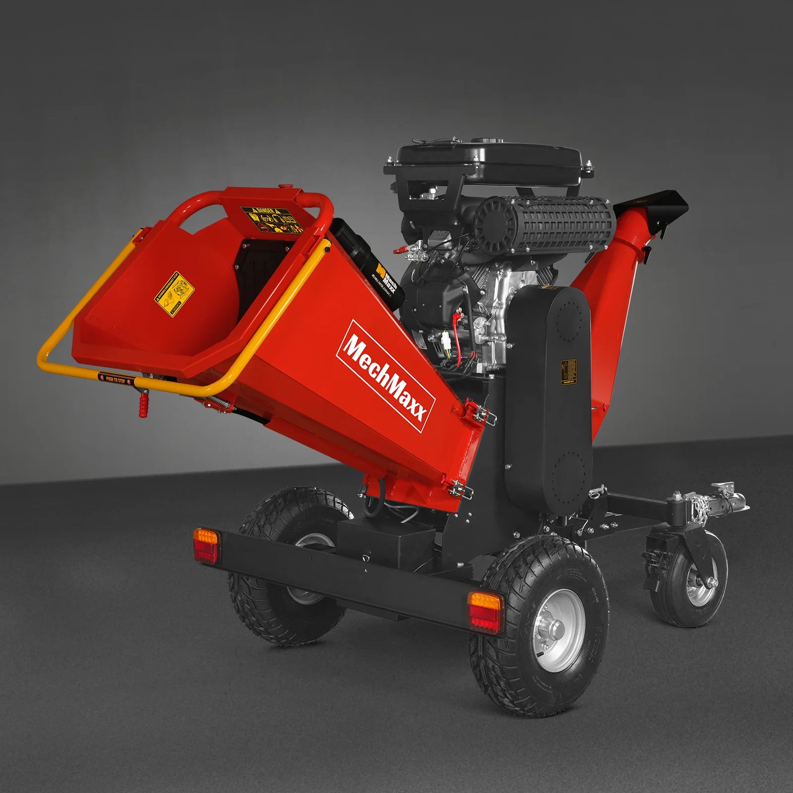 8 inch ZONSEN E-Start 1000cc 35hp Gas Powered 4 - Wheel Drum Wood Chipper with Taillight , B200