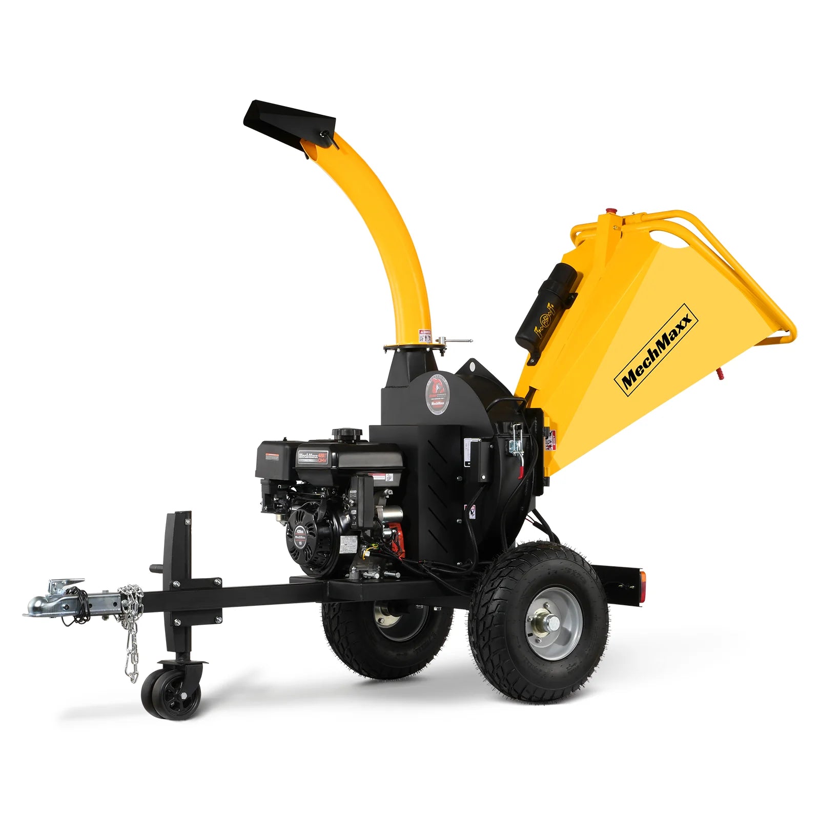 5 inch E-start DUCAR 420cc 15hp Gasoline Engine Powered Disc Wood Chipper with Taillight , P4205