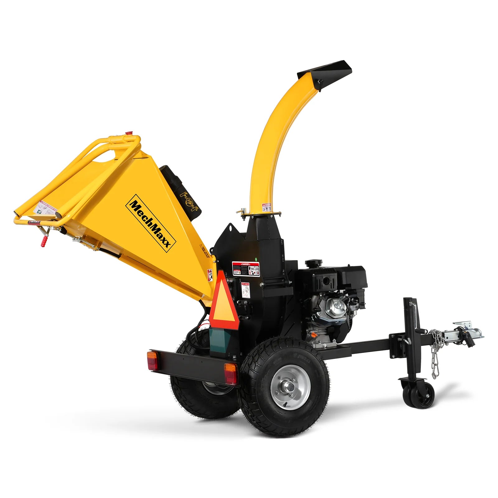 5 inch E-start DUCAR 420cc 15hp Gasoline Engine Powered Disc Wood Chipper with Taillight , P4205