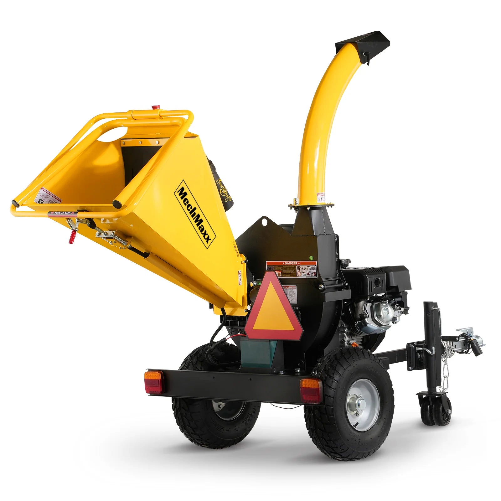 5 inch E-start DUCAR 420cc 15hp Gasoline Engine Powered Disc Wood Chipper with Taillight , P4205