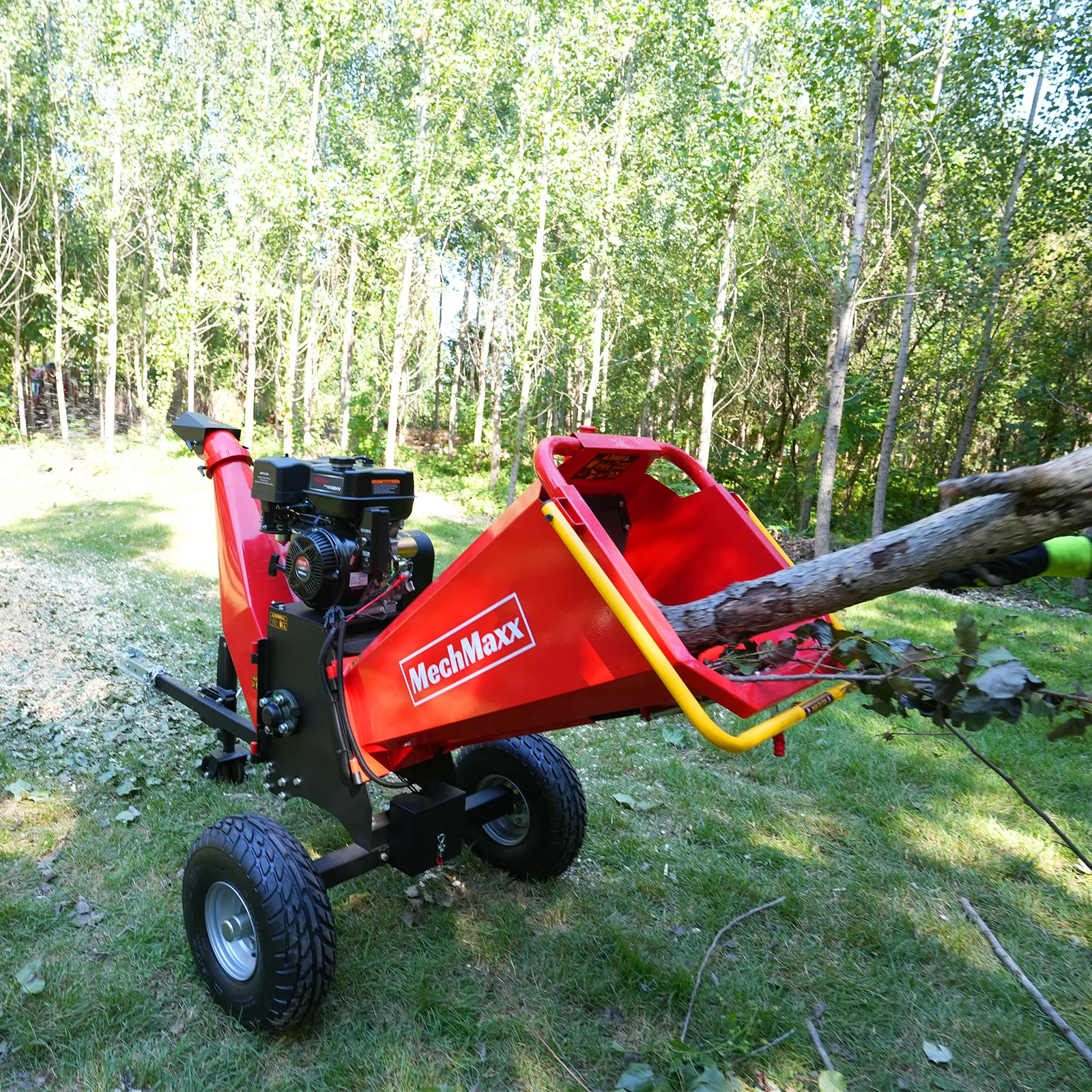 6 inch E-start DUCAR 420cc 15hp Gasoline Engine Powered Drum Wood Chipper , P4206