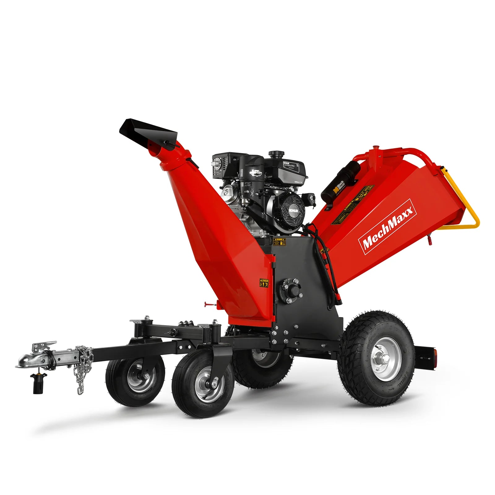 6 inch KOHLER E-Start 429cc 14HP Gas Powered 4 - Wheel Drum Wood Chipper with Taillight , B150