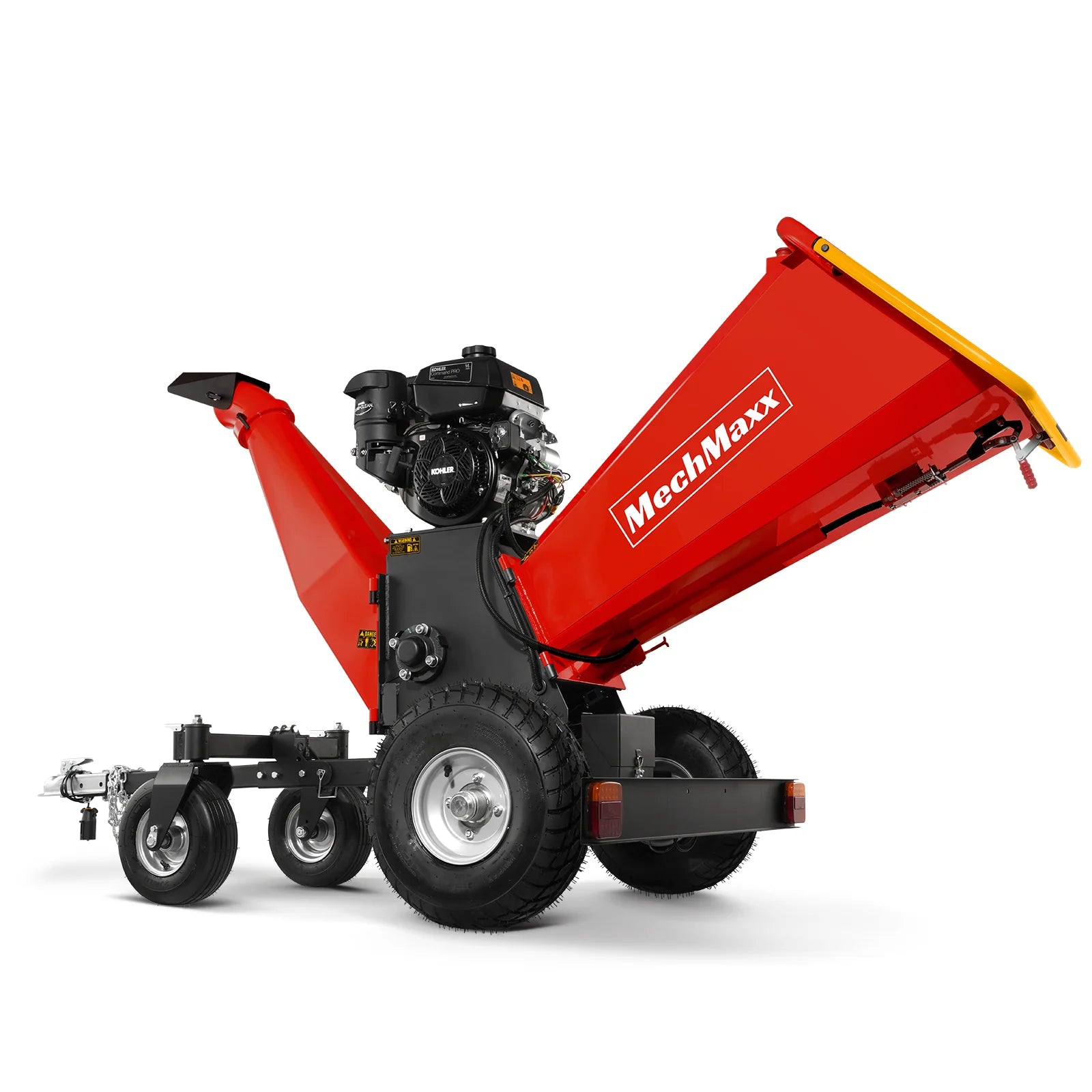 6 inch KOHLER E-Start 429cc 14HP Gas Powered 4 - Wheel Drum Wood Chipper with Taillight , B150