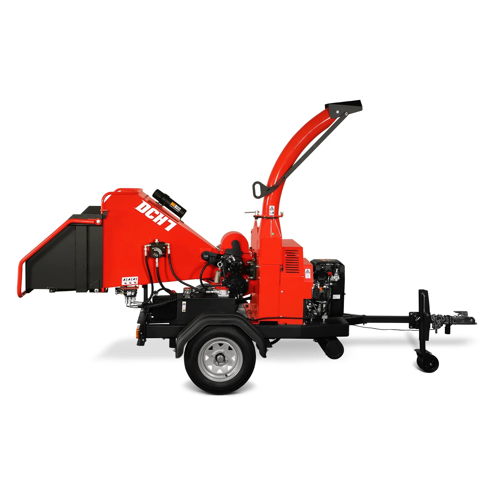 25hp 713cc Twin Cylinder DUCAR Petrol Engine 7'' Hydraulic Feeding Wood Chipper, DCH7