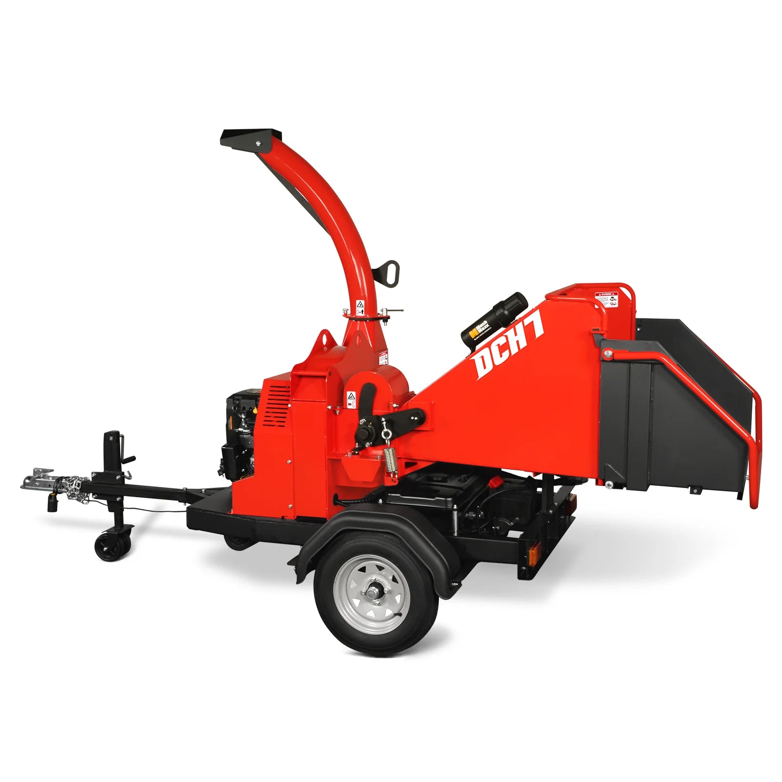 25hp 713cc Twin Cylinder DUCAR Petrol Engine 7'' Hydraulic Feeding Wood Chipper, DCH7