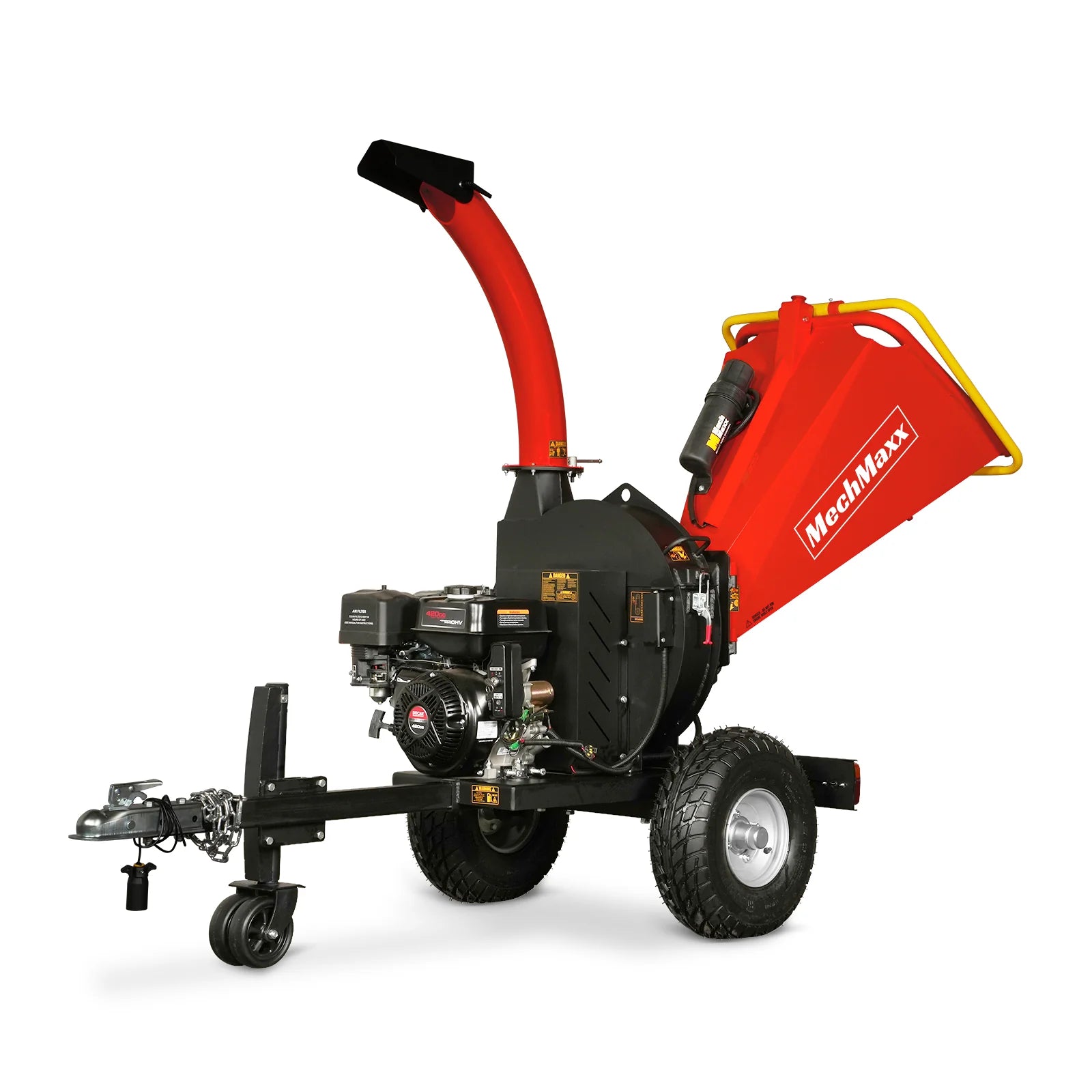 5 inch E-start DUCAR 420cc 15hp Gasoline Engine Powered Disc Wood Chipper with Taillight , P4205