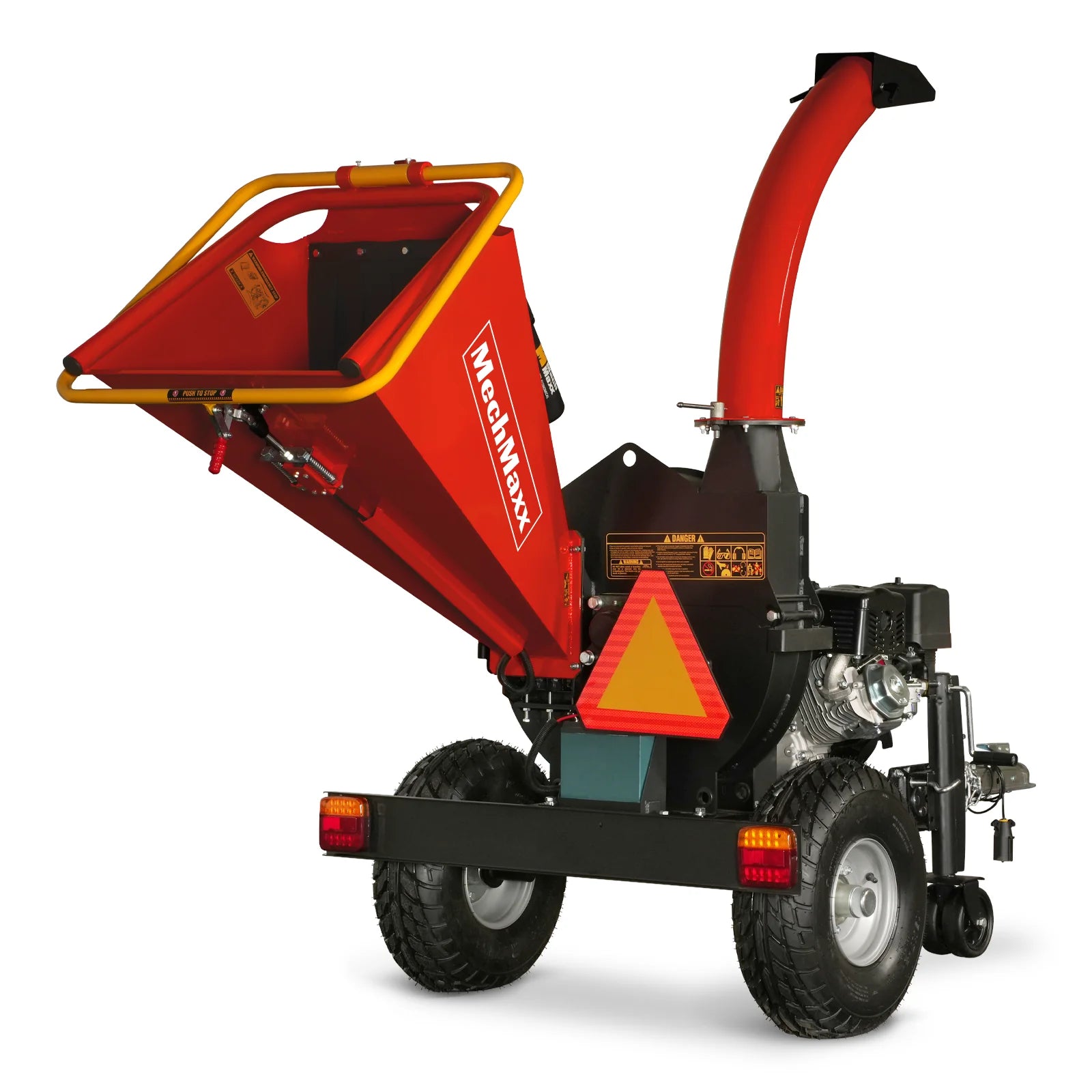 5 inch E-start DUCAR 420cc 15hp Gasoline Engine Powered Disc Wood Chipper with Taillight , P4205