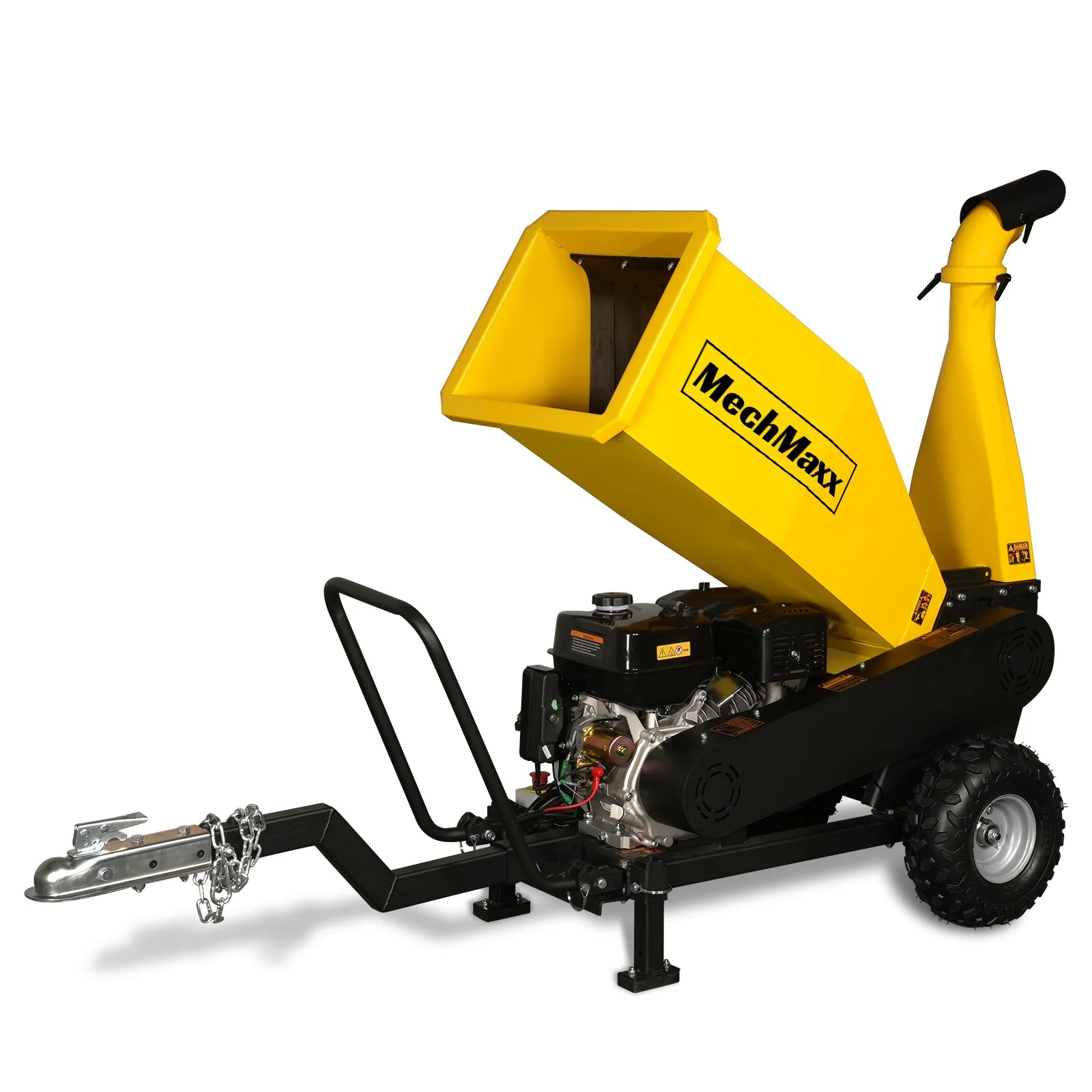 5 inch E-start DUCAR 420cc 15hp Gasoline Engine Powered Drum Wood Chipper with Towbar , PGS1500